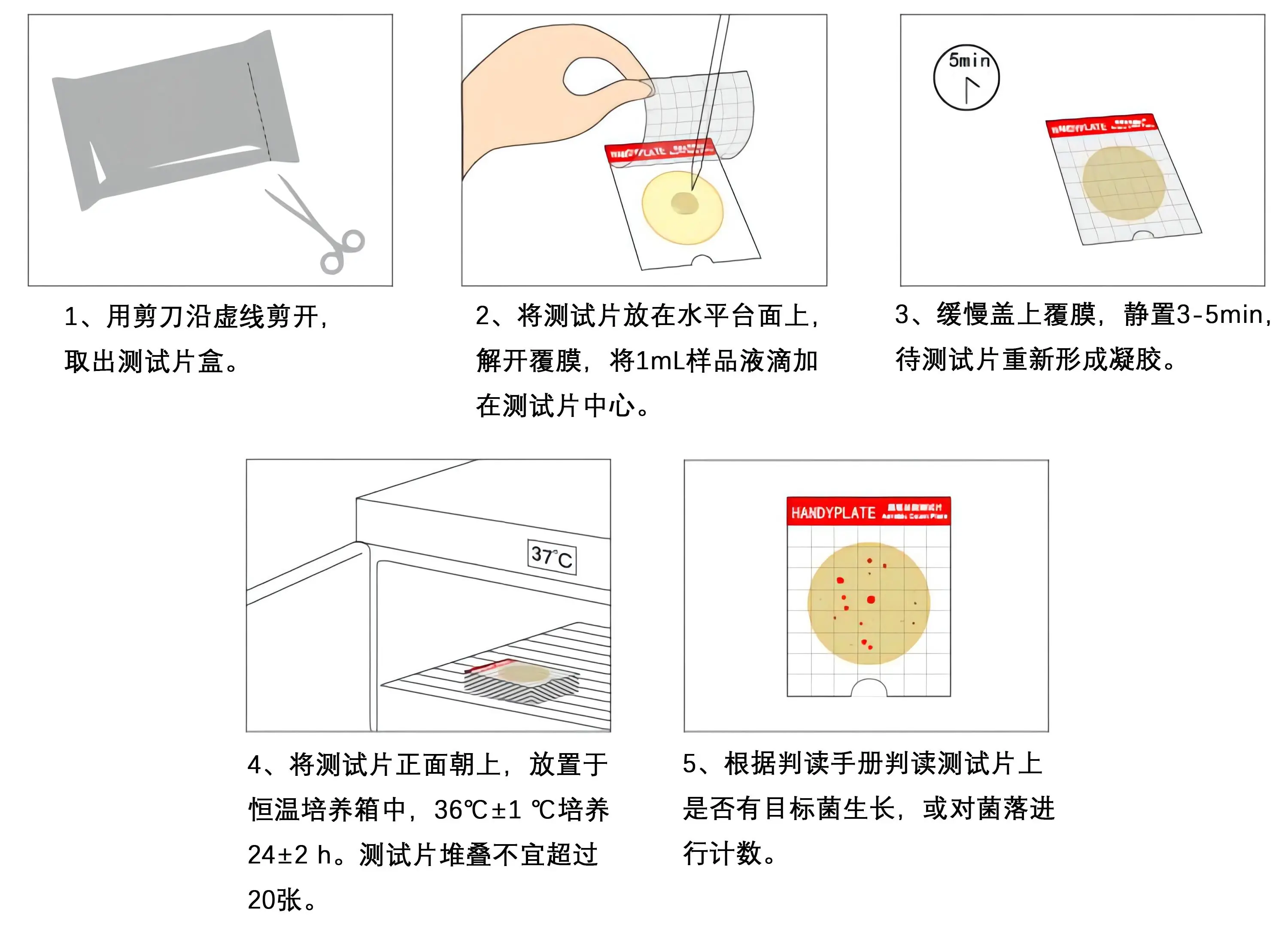 菌落总数测试片使用操作步骤 菌落总数测试片使用操作步骤
